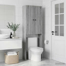 vidaXL WC Szekrény EDE Szürke Sonoma 66 x 25,5 x 190 cm Szerelt Fa