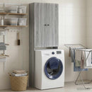 vidaXL WC Szekrény EDE Szürke Sonoma 66 x 25,5 x 190 cm Szerelt Fa