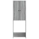 vidaXL WC Szekrény EDE Szürke Sonoma 66 x 25,5 x 190 cm Szerelt Fa