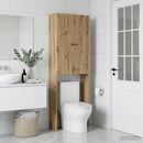 vidaXL WC Szekrény EDE Kézműves Tölgy 66 x 25,5 x 190 cm Szerelt Fa