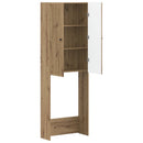 vidaXL WC Szekrény EDE Kézműves Tölgy 66 x 25,5 x 190 cm Szerelt Fa