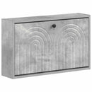 vidaXL Fali Cipőtartó ALKMAAR 71 x 17 x 43 cm Szerelt Fa Betonszürke