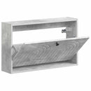 vidaXL Fali Cipőtartó ALKMAAR 71 x 17 x 43 cm Szerelt Fa Betonszürke