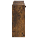 vidaXL Fali Cipőtartó ALKMAAR 71 x 17 x 43 cm Szerelt Fa Füstös Tölgy