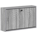 vidaXL Fali Cipőtartó ALKMAAR 71 x 17 x 43 cm Szerelt Fa Szürke Sonoma