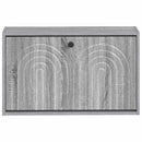 vidaXL Fali Cipőtartó ALKMAAR 71 x 17 x 43 cm Szerelt Fa Szürke Sonoma