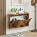 vidaXL Fali Cipőtartó ALKMAAR 71 x 17 x 43 cm Szerelt Fa Antik Fa