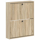 vidaXL Fali Cipőtartó ALKMAAR 71 x 17 x 86 cm Szerelt Fa Sonoma Tölgy