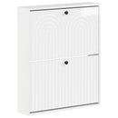 vidaXL Fali Cipőtartó ALKMAAR 71 x 17 x 86 cm Szerelt Fa