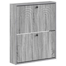 vidaXL Fali Cipőtartó ALKMAAR 71 x 17 x 86 cm Szerelt Fa Szürke Sonoma