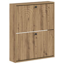 vidaXL Fali Cipőtartó ALKMAAR 71 x 17 x 86 cm Szerelt Fa