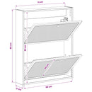 vidaXL Fali Cipőtartó ALKMAAR 71 x 17 x 86 cm Szerelt Fa