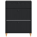 vidaXL Cipőszekrény ALKMAAR 78 x 24 x 103 cm Szerelt Fa Fekete