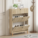 vidaXL Cipőszekrény ALKMAAR 78 x 24 x 103 cm Szerelt Fa Sonoma Tölgy