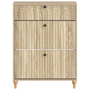 vidaXL Cipőszekrény ALKMAAR 78 x 24 x 103 cm Szerelt Fa Sonoma Tölgy