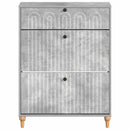 vidaXL Cipőszekrény ALKMAAR 78 x 24 x 103 cm Szerelt Fa Betonszürke