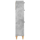 vidaXL Cipőszekrény ALKMAAR 78 x 24 x 103 cm Szerelt Fa Betonszürke