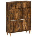 vidaXL Cipőszekrény ALKMAAR 78 x 24 x 103 cm Szerelt Fa Füstös Tölgy