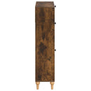 vidaXL Cipőszekrény ALKMAAR 78 x 24 x 103 cm Szerelt Fa Füstös Tölgy