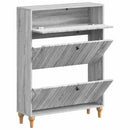 vidaXL Cipőszekrény ALKMAAR 78 x 24 x 103 cm Szerelt Fa Szürke Sonoma