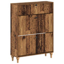 vidaXL Cipőszekrény ALKMAAR 78 x 24 x 103 cm Szerelt Fa Antik Fa