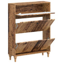 vidaXL Cipőszekrény ALKMAAR 78 x 24 x 103 cm Szerelt Fa Antik Fa
