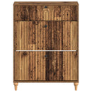 vidaXL Cipőszekrény ALKMAAR 78 x 24 x 103 cm Szerelt Fa Antik Fa