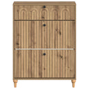 vidaXL Cipőszekrény ALKMAAR 78 x 24 x 103 cm Szerelt Fa Kézműves Tölgy