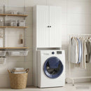 vidaXL WC Szekrény ALKMAAR Fehér 66 x 25,5 x 190 cm Szerelt Fa