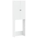 vidaXL WC Szekrény ALKMAAR Fehér 66 x 25,5 x 190 cm Szerelt Fa