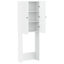 vidaXL WC Szekrény ALKMAAR Fehér 66 x 25,5 x 190 cm Szerelt Fa