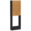 vidaXL WC Szekrény ALKMAAR Fekete 66 x 25,5 x 190 cm Szerelt Fa