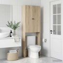 vidaXL WC Szekrény ALKMAAR Sonoma Tölgy 66 x 25,5 x 190 cm Szerelt Fa