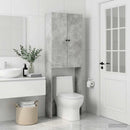 vidaXL WC Szekrény ALKMAAR Betonszürke 66 x 25,5 x 190 cm Szerelt Fa