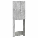 vidaXL WC Szekrény ALKMAAR Betonszürke 66 x 25,5 x 190 cm Szerelt Fa