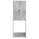 vidaXL WC Szekrény ALKMAAR Betonszürke 66 x 25,5 x 190 cm Szerelt Fa