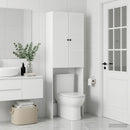 vidaXL WC Szekrény ALKMAAR Magasfényű Fehér 66 x 25,5 x 190 cm