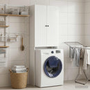 vidaXL WC Szekrény ALKMAAR Magasfényű Fehér 66 x 25,5 x 190 cm