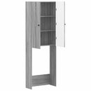 vidaXL WC Szekrény ALKMAAR Szürke Sonoma 66 x 25,5 x 190 cm Szerelt Fa