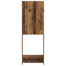 vidaXL WC Szekrény ALKMAAR Antik Fa 66 x 25,5 x 190 cm Szerelt Fa