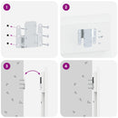 vidaXL Falra szerelhető fejtámla ALKMAAR Magasfényű Fehér Szerelt Fa