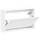 vidaXL Fali Cipőtartó ZWOLLE 71 x 17 x 43 cm Szerelt Fa Fehér