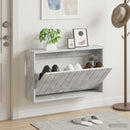 vidaXL Fali Cipőtartó ZWOLLE 71 x 17 x 43 cm Szerelt Fa Betonszürke