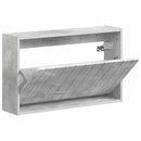 vidaXL Fali Cipőtartó ZWOLLE 71 x 17 x 43 cm Szerelt Fa Betonszürke