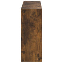 vidaXL Fali Cipőtartó ZWOLLE 71 x 17 x 43 cm Szerelt Fa Füstös Tölgy