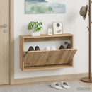 vidaXL Fali Cipőtartó ZWOLLE 71 x 17 x 43 cm Szerelt Fa Kézműves Tölgy