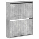 vidaXL Fali Cipőtartó ZWOLLE 71 x 17 x 86 cm Szerelt Fa Betonszürke