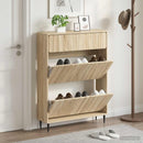 vidaXL Cipőszekrény ZWOLLE 78 x 24 x 103 cm Szerelt Fa Sonoma Tölgy