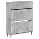 vidaXL Cipőszekrény ZWOLLE 78 x 24 x 103 cm Szerelt Fa Betonszürke