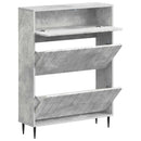 vidaXL Cipőszekrény ZWOLLE 78 x 24 x 103 cm Szerelt Fa Betonszürke